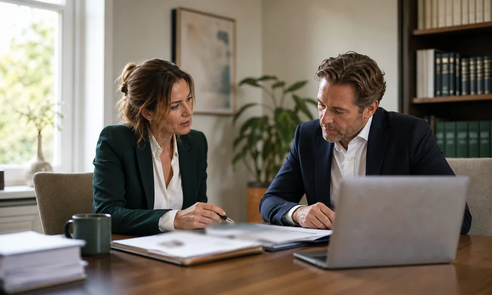 Twee letselschadeadvocaten bespreken samen een dossier